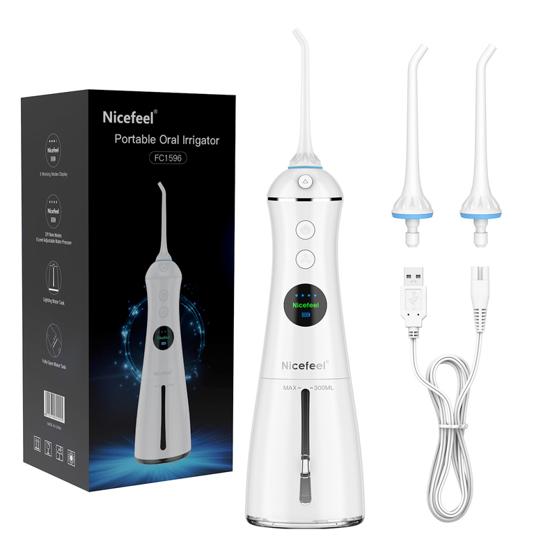 300ml elektrische Jet Cordless Water Flosser, 6 Werkend Wijzenwater Jet Dental Flosser