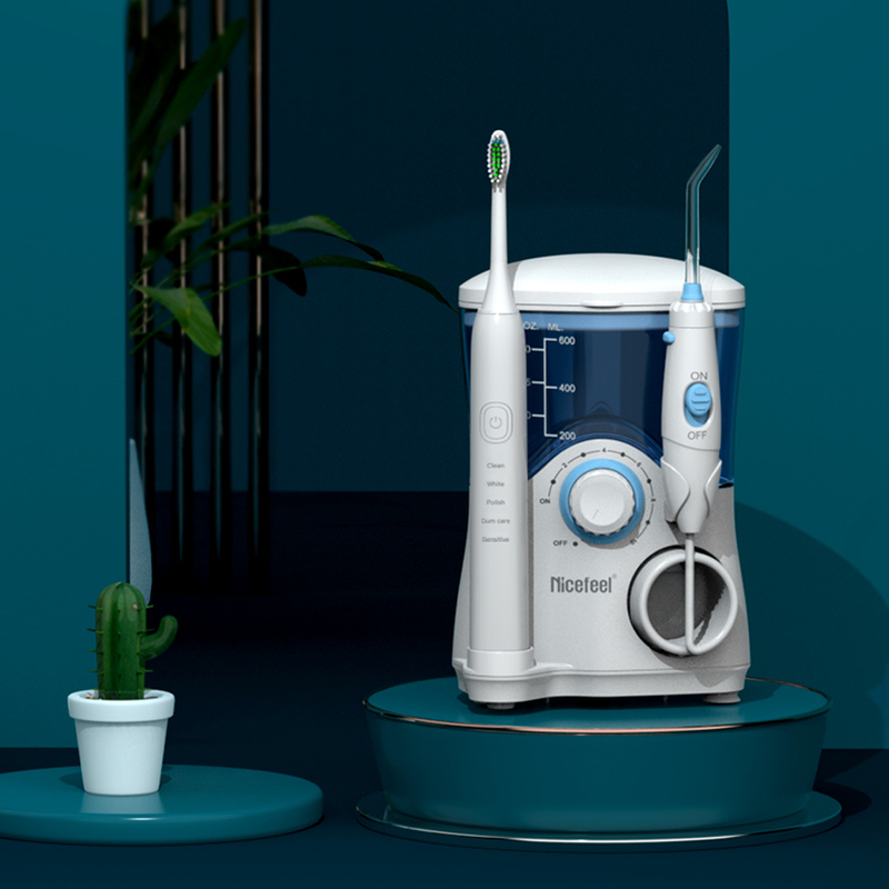 Tand de Familie600ml Witte OEM van Productensonic toothbrush water flosser for ABS Tank