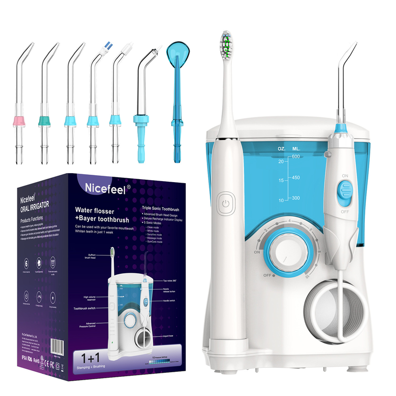 Tand de Familie600ml Witte OEM van Productensonic toothbrush water flosser for ABS Tank