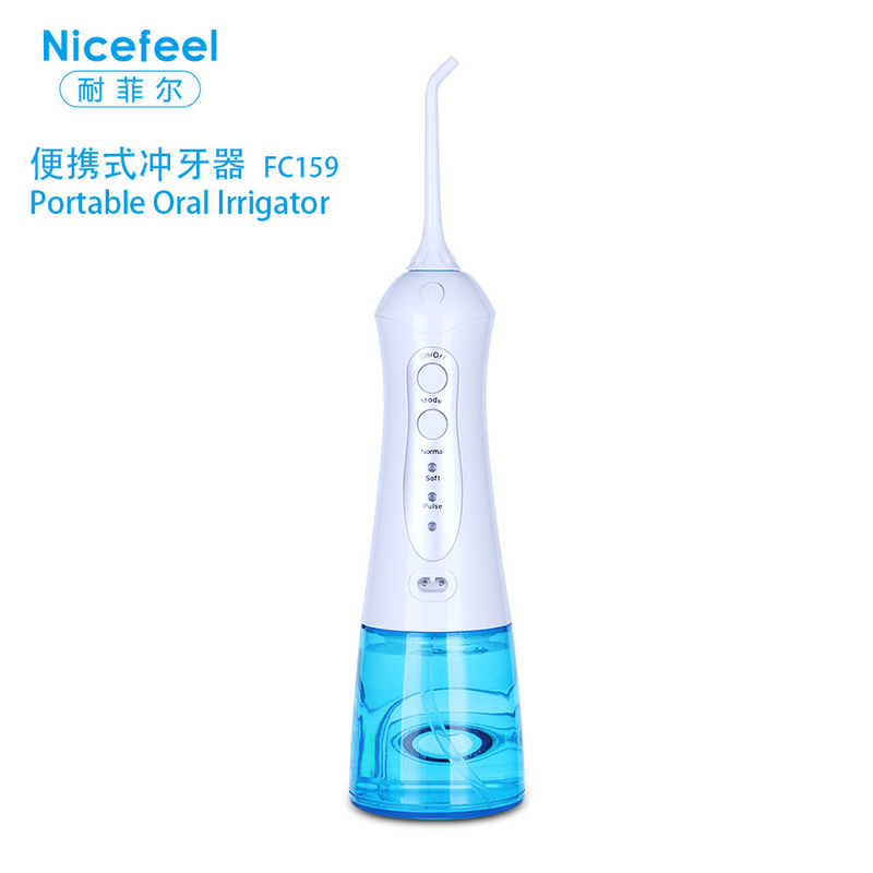 Elektrische draagbare draadloze waterflosser oplaadbaar 800 - 1200 ml/min Met 3 soorten mondstuk