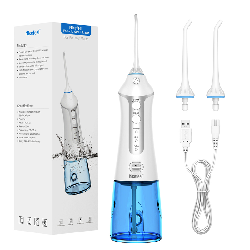 Compacte DIY Water Flosser - 0,3 kg - Pulsfrequentie 1400-1700 keer/min - 18,5*8,5*5,5 cm