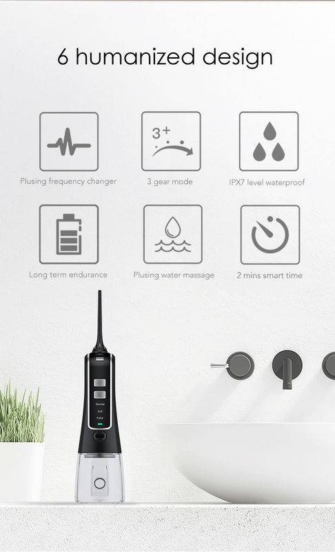 Waterdichte IPX7-van het Douchewater Draadloze Mondelinge Irrigator 300ml het Watertank van Flosser